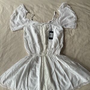 Guess White Lace Accent dress